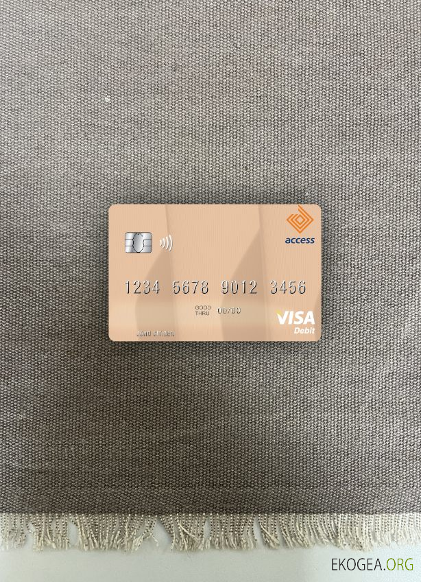 Nigeria Access Bank Plc carte de débit visa photolook , avant